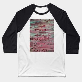 Alien Landscape Pink and Grey Baseball T-Shirt